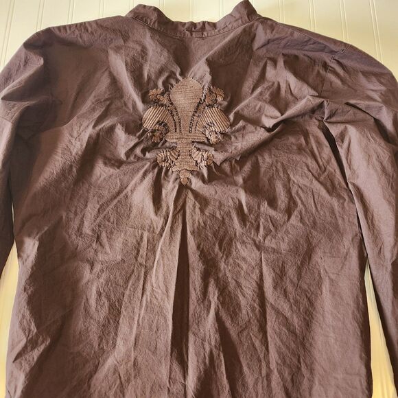 Barefoot Dream Large Brown Tunic 100% Prima Cotton 27.7452 - Picture 10 of 10